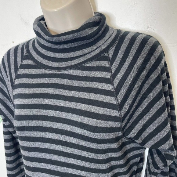 Lauren Ralph Lauren Striped Turtleneck Sweater Dress Women’s Medium Ruffle Hem - Picture 4 of 7